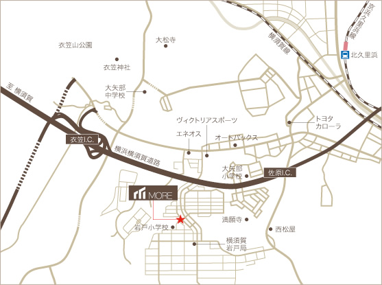 モア 横須賀店の地図